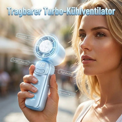 Draagbare mini-ventilator met batterij voor installatietijd