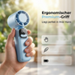 Draagbare mini-ventilator met batterij voor installatietijd