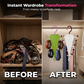 Multifunctioneel V-vormig dubbelzijdig opbergrek met hangers