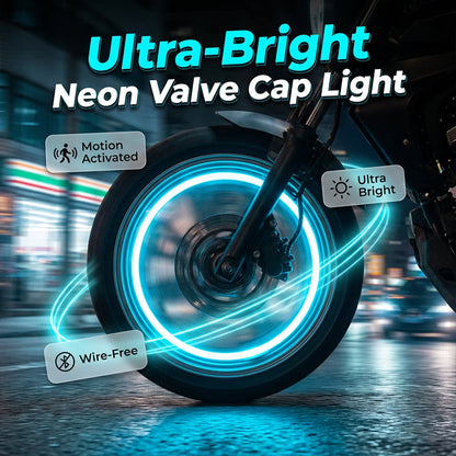 Draadloze verlichting voor ventieldopjes van motorfietsen