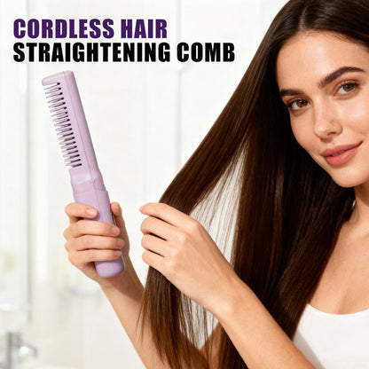 Portable Cordless Hair Straightening Comb