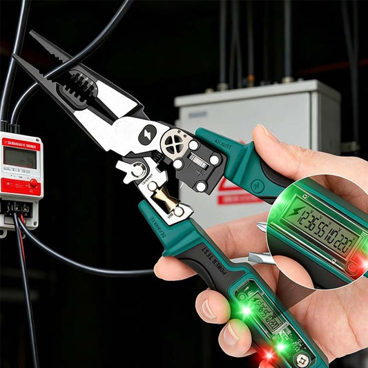 8-in-1 digitale elektriciens tang met spanningsmeter