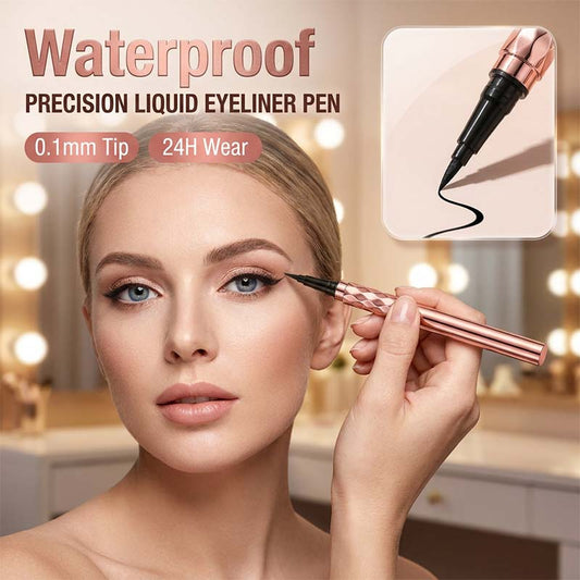 Langdurige, waterbestendige vloeibare eyelinerpen (Eén eyelinerpotlood gaat een maand mee. Dat is minder dan vijf cent per dag)