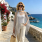 💐Zomerse metallic gehaakte strandjurk – Lichtgewicht, soepel vallend en moeiteloos stijlvol