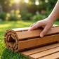 Uitrolbaar houten tuinpad