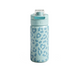 Geïsoleerde waterfles met luipaardprint en dubbele drinkdop.