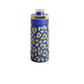 Geïsoleerde waterfles met luipaardprint en dubbele drinkdop.
