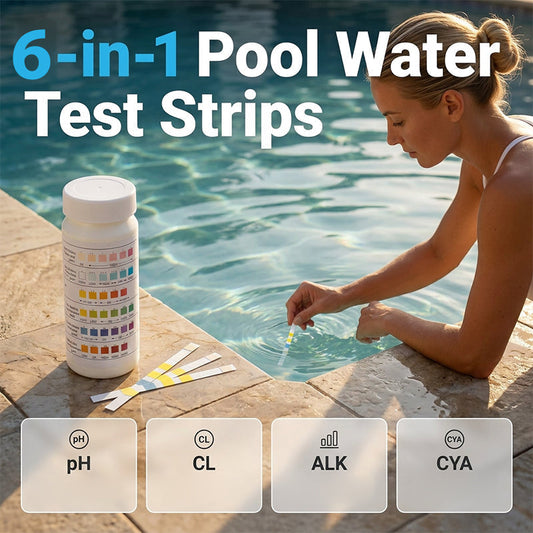 📢 ZOMERUITVERKOOP! 🔥 50% KORTING op professionele waterteststrips. Sla nu je slag! 🏊‍♀️