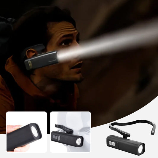 LED-hoofdlamp met bewegingssensor, te bevestigen aan het oor.