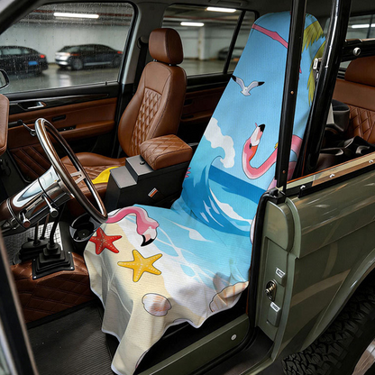 ⏳Limited-time 50% off⏰2-in-1 Microfiber Beach Towel & Car Seat Cover❄️💺