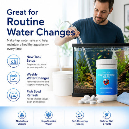 🐟 Alsof je vissen een schone, veilige zee krijgen! Deze tabletten verwijderen chloor, stabiliseren de waterkwaliteit en verlagen stress – direct klaar.