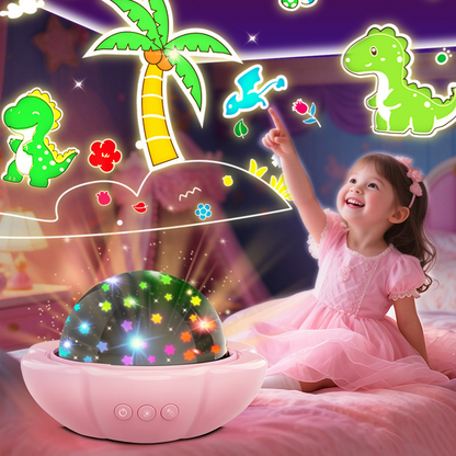 2-in-1 Galaxy Projector Nachtlampje met Projectiefilms