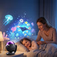 Nachtlampje met oceaan- en sterrenhemelprojector en muziek voor de kinderkamer