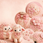 Roze doe-het-zelf vilt patchworkset