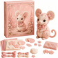 Roze doe-het-zelf vilt patchworkset