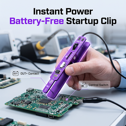Universele batterijloze opstartclip