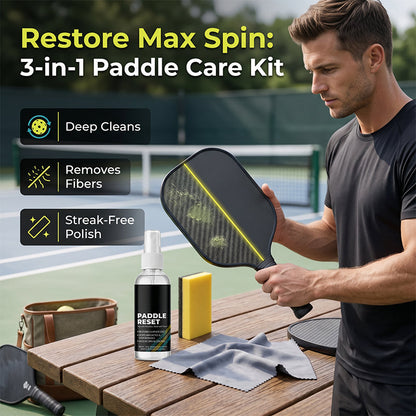 Draagbare pickleball racketreinigingsset