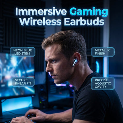 Draadloze gaming-oordopjes met RGB-verlichting