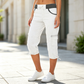 Cargo-capribroek met hoge taille voor dames