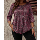 Women's Plus Size Paisley Print Blouse