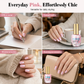 Pearl Pink Nail Polish 10ml No Bake Quick Drying Nail Hardener