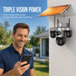 🏠3 lenzen. 0 kabels. 100% gemoedsrust. Drievoudige beveiliging op zonne-energie die elke hoek in de gaten houdt — geen wifi, geen elektriciteitsrekening.