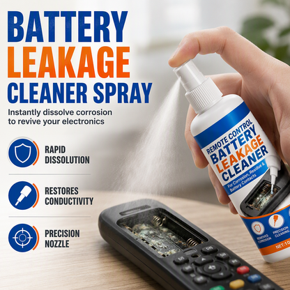🔋🧪 Batterijlekkage reiniger | Lost zuur & alkalische kristallen direct op | Herstelt elektrische geleiding | Ergonomische sproeiknop | Voor afstandsbedieningen, speelgoed & meer | 50% KORTING!