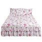🌸 -50% ! 🛏️ 3-Delig Bloemen Bedrok Set met Ruches – Hoogdichtheid Katoenmix – 5 Maten – Bedrok + 2 Kussenslopen voor Slaapkamer 🌷