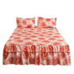 🌸 -50% ! 🛏️ 3-Delig Bloemen Bedrok Set met Ruches – Hoogdichtheid Katoenmix – 5 Maten – Bedrok + 2 Kussenslopen voor Slaapkamer 🌷