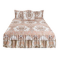 🌸 -50% ! 🛏️ 3-Delig Bloemen Bedrok Set met Ruches – Hoogdichtheid Katoenmix – 5 Maten – Bedrok + 2 Kussenslopen voor Slaapkamer 🌷