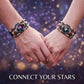 Glow-in-the-Dark-armband met 12 sterrenbeelden van leer voor mannen en vrouwen (6,9/8,1 inch）