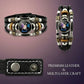 Glow-in-the-Dark-armband met 12 sterrenbeelden van leer voor mannen en vrouwen (6,9/8,1 inch）
