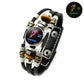Glow-in-the-Dark-armband met 12 sterrenbeelden van leer voor mannen en vrouwen (6,9/8,1 inch）