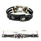 Glow-in-the-Dark-armband met 12 sterrenbeelden van leer voor mannen en vrouwen (6,9/8,1 inch）