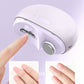 Elektrische nagelknipper met opvangbak voor nagelrestjes.