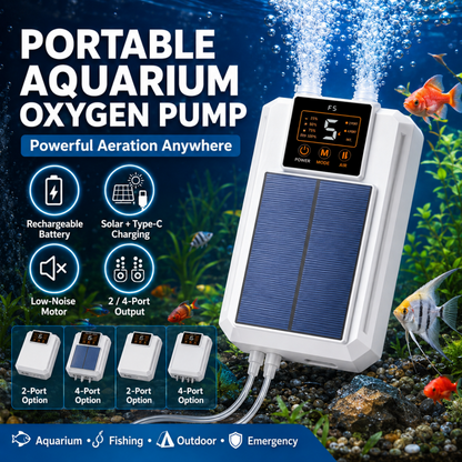 Draagbare zuurstofpomp voor aquariums