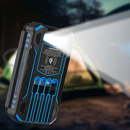 20000mAh zonne-energie powerbank met LED-zaklamp