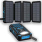 20000mAh zonne-energie powerbank met LED-zaklamp