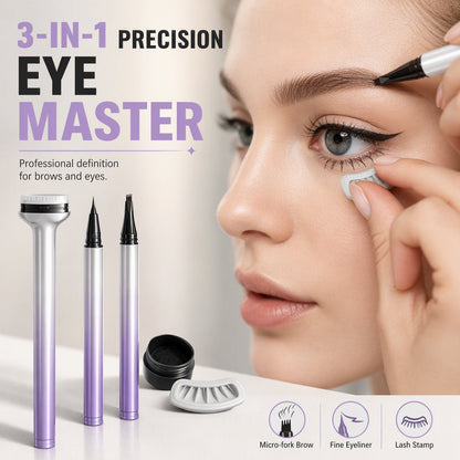 3-in-1 eyeliner, wenkbrauw- en wimperpen