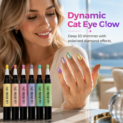 💅 Glitter Cat Eye Nagellak Pen Set