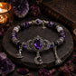Gotische paarse strass Halloween-armband