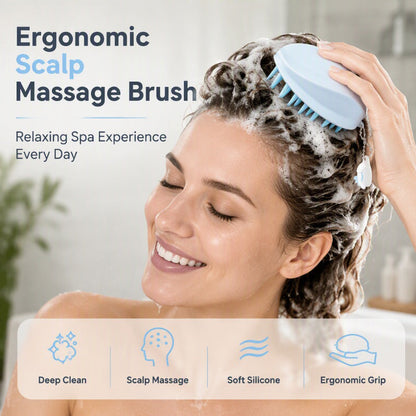 Siliconen shampooborstel voor hoofdmassage