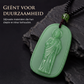 Ketting met kralen en hanger van religieuze figuur
