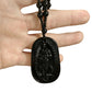 Ketting met kralen en hanger van religieuze figuur