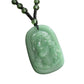 Ketting met kralen en hanger van religieuze figuur