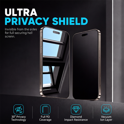 📱30° privacy-schermbeschermer van gehard glas – anti-spionage, schokbestendig en stofvrije installatie