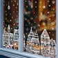 📢📢  1+1 gratis⏰🎄 Kerststad raamstickerset