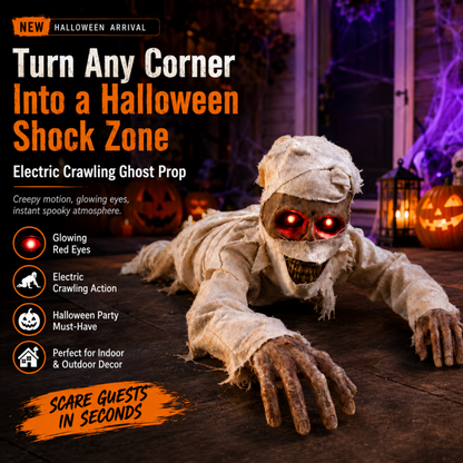 Elektrische kruipende mummie Halloween-decoratie
