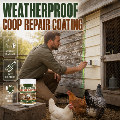 Waterdichte coating voor reparatie van kippenhokken