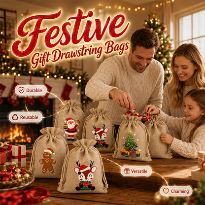 🎄⛄Losse snoepjes en cadeautjes netjes verpakt in seconden – Kerst Jute Cadeauzakjes met Trekkoord | 29 Designs 🎁🎄